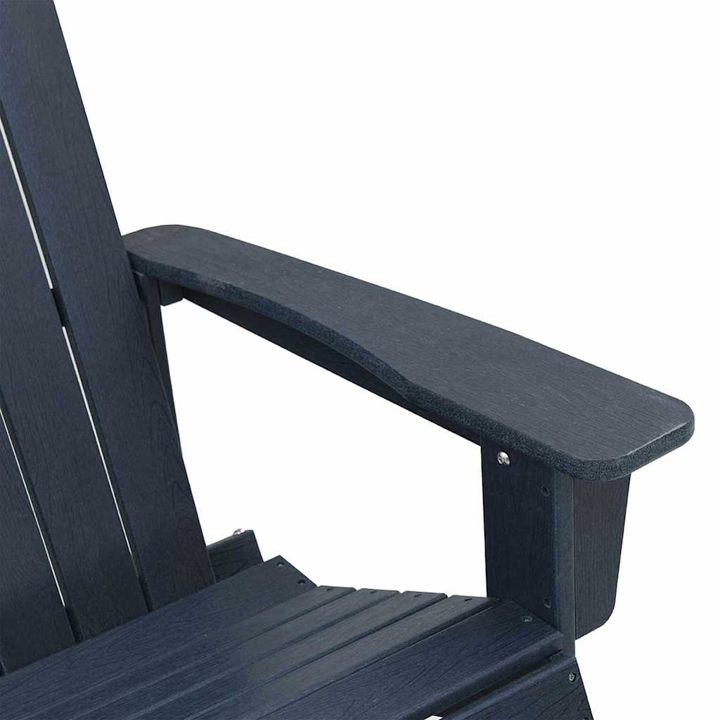 Chaises Berçantes Adirondack 2 pcs Bleu marine HDPE