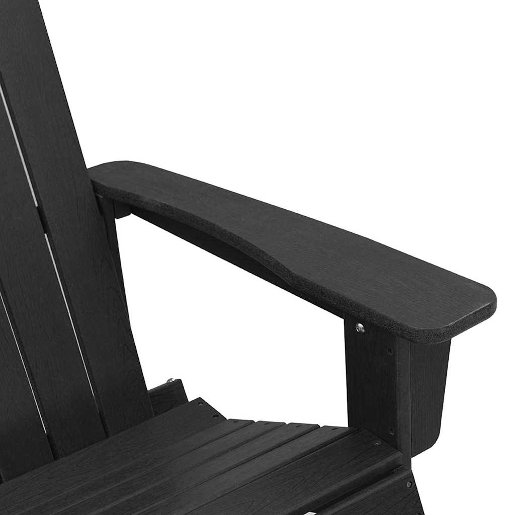 Chaises Berçantes Adirondack 2 pcs Noir HDPE