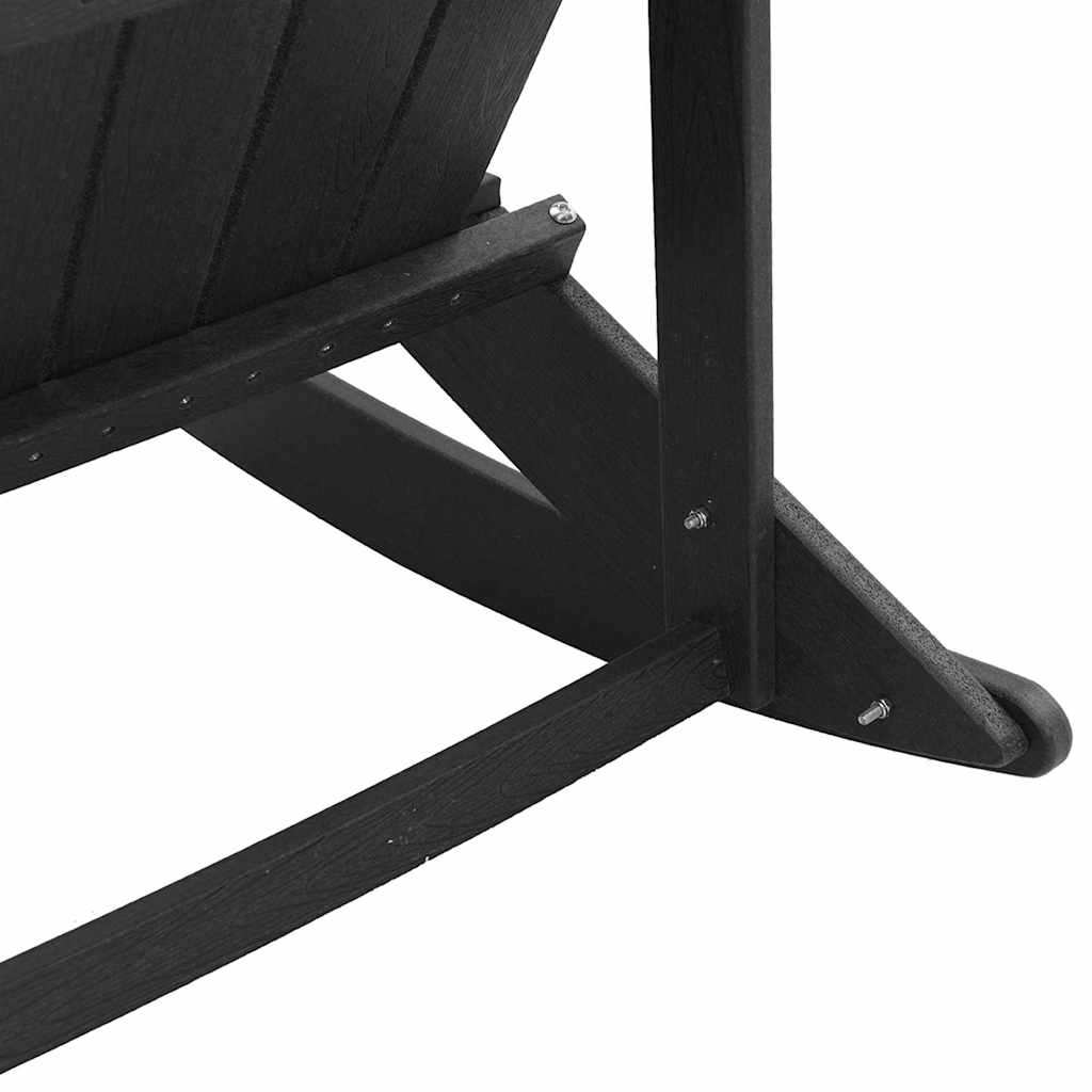 Chaises Berçantes Adirondack 2 pcs Noir HDPE