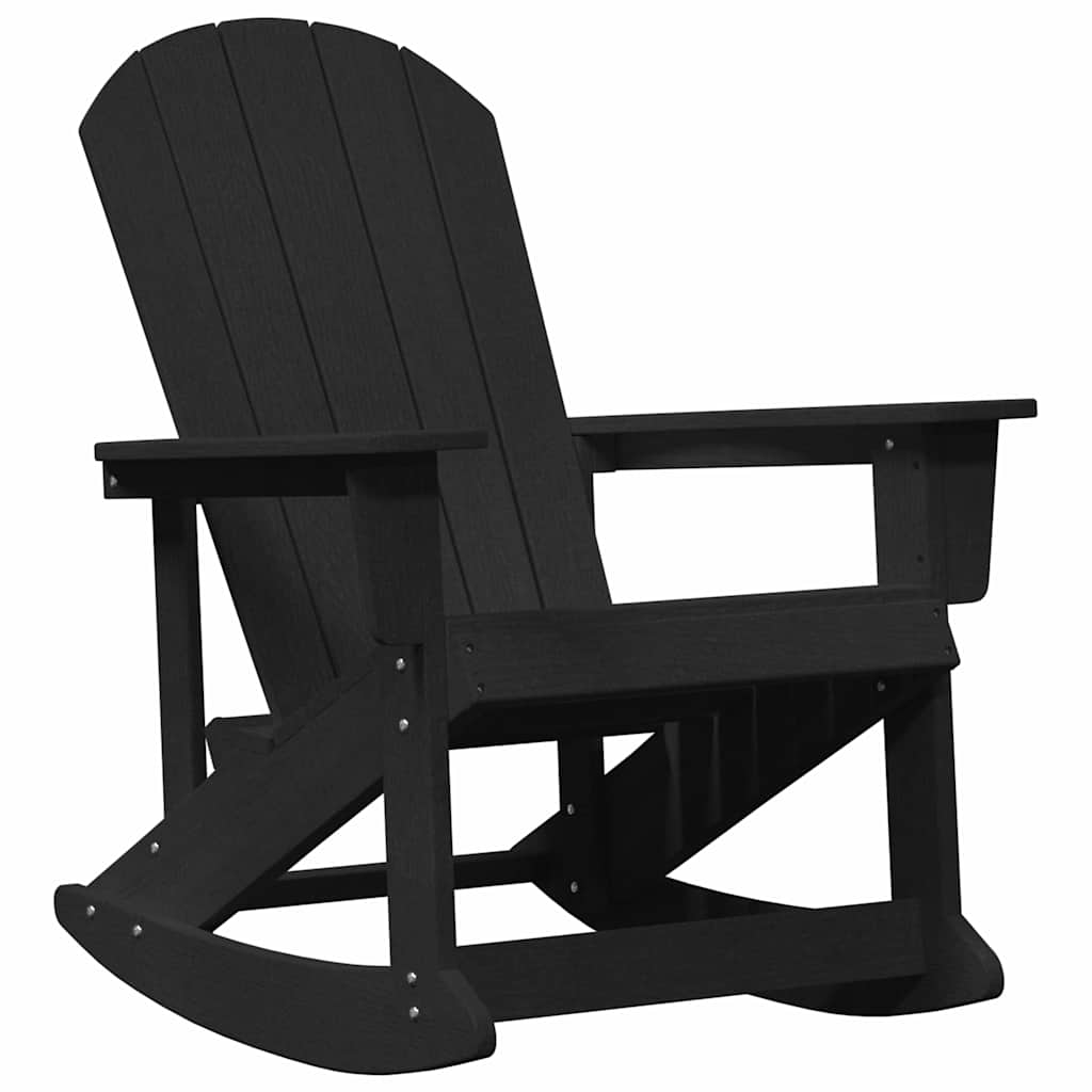 Chaises Berçantes Adirondack 2 pcs Noir HDPE