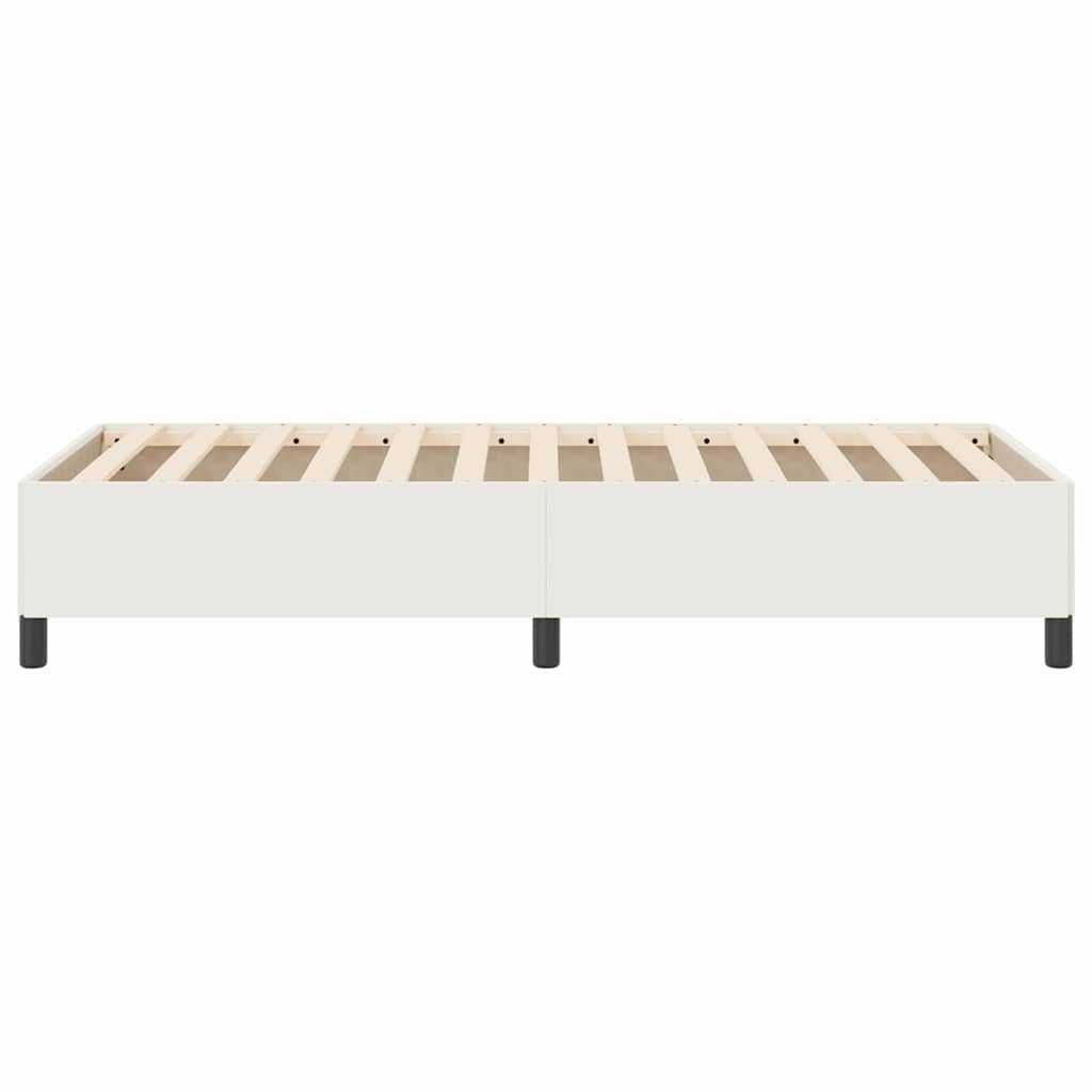 Lit à ressorts Crème 80 x 200 cm Tissu en velours côtelé - XIOS