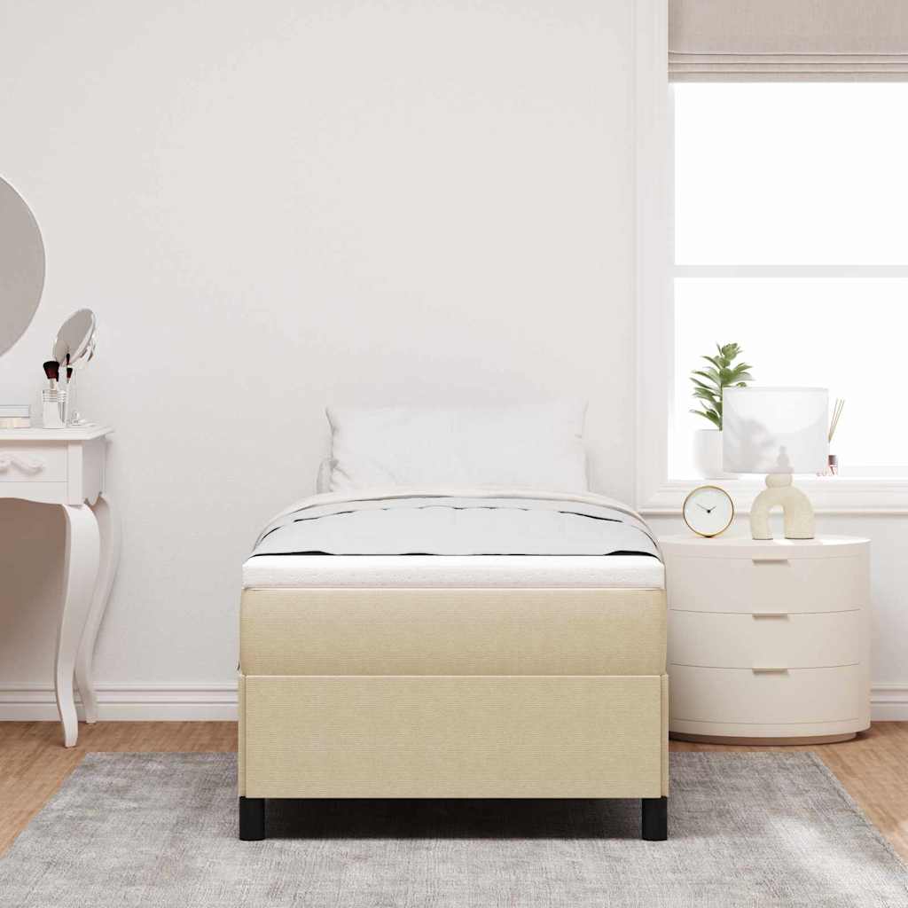 Cadre de lit Vert gris 80 x 200 cm Tissu en velours côtelé - XIOS