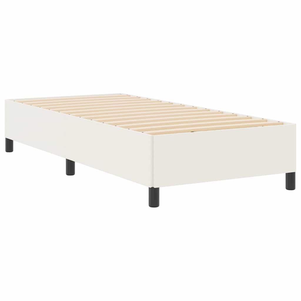 Cadre de lit Crème 100 x 200 cm Tissu en velours côtelé
