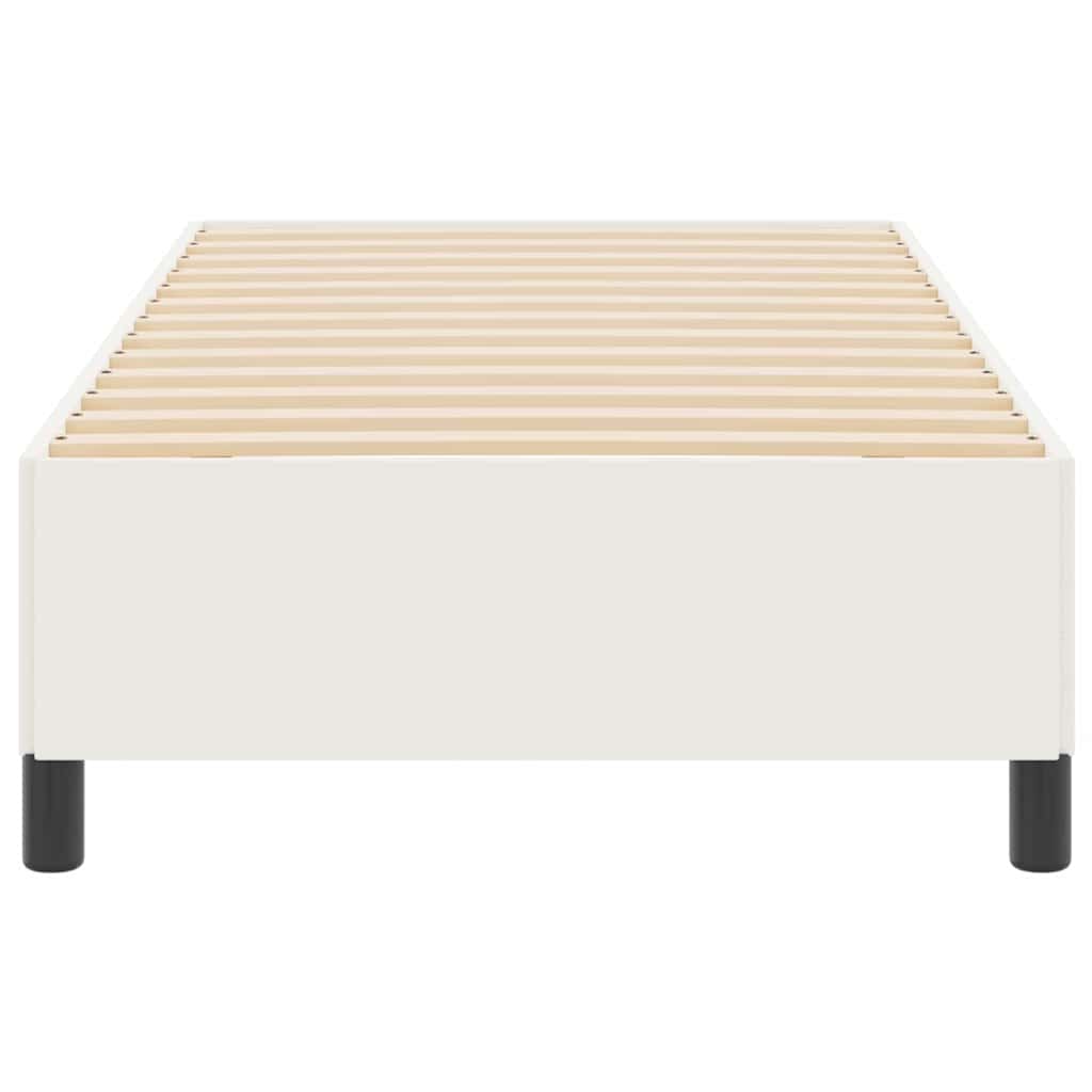 Cadre de lit Crème 100 x 200 cm Tissu en velours côtelé - XIOS