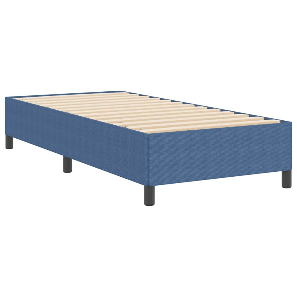 Lit à ressorts Bleu 100 x 200 cm Tissu en velours côtelé - XIOS