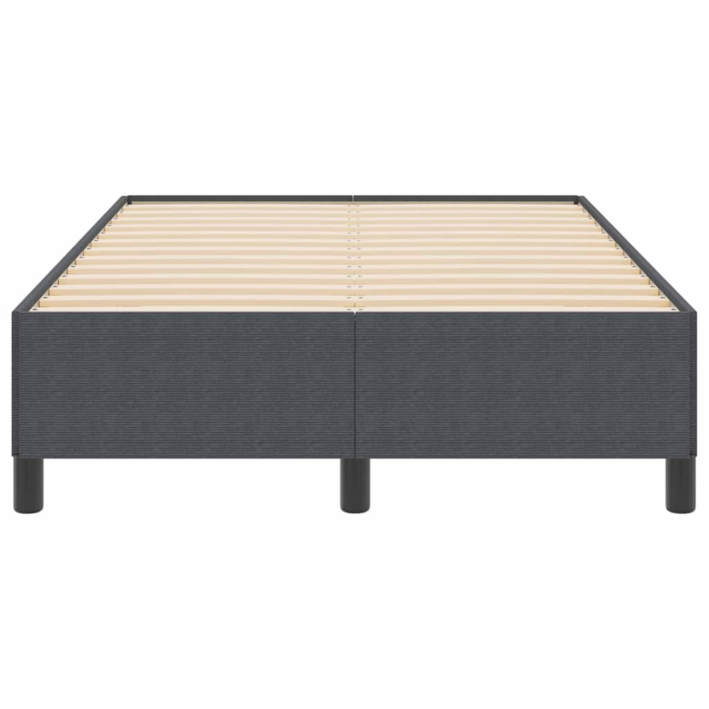 Cadre de lit Gris foncé 120 x 190 cm Tissu en velours côtelé - XIOS