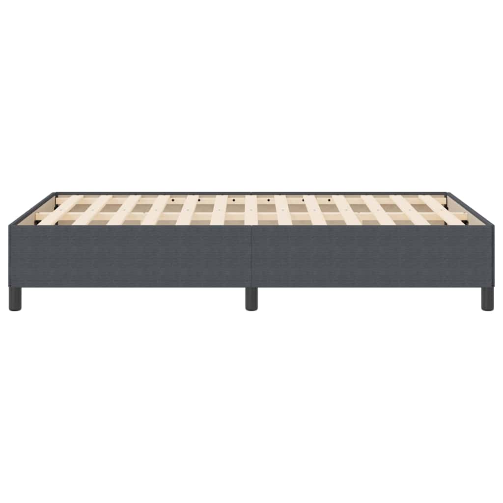 Cadre de lit Gris foncé 120 x 190 cm Tissu en velours côtelé - XIOS
