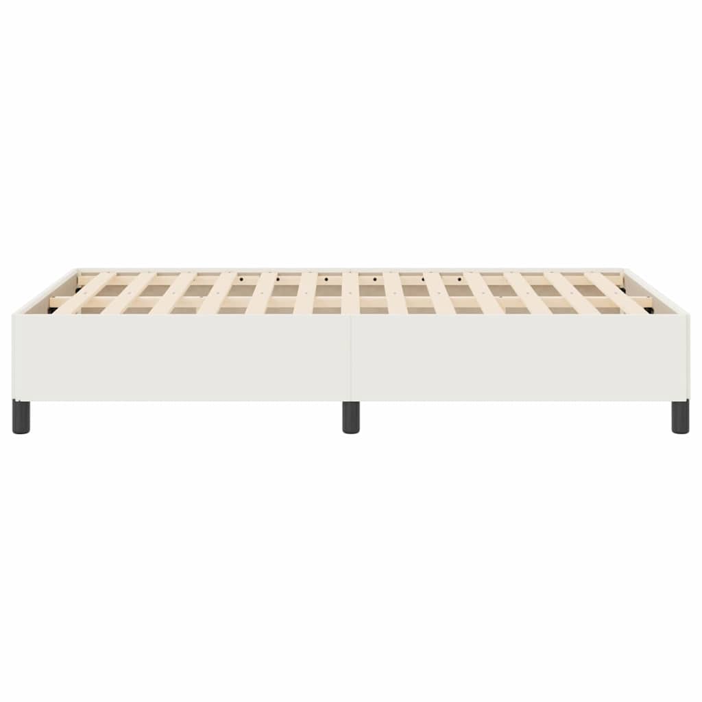 Lit à ressorts Crème 120 x 190 cm Tissu en velours côtelé - XIOS