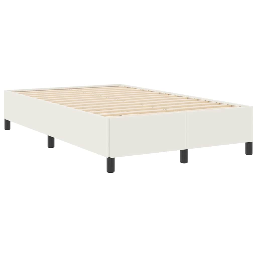 Cadre de lit Crème 120 x 200 cm Tissu en velours côtelé