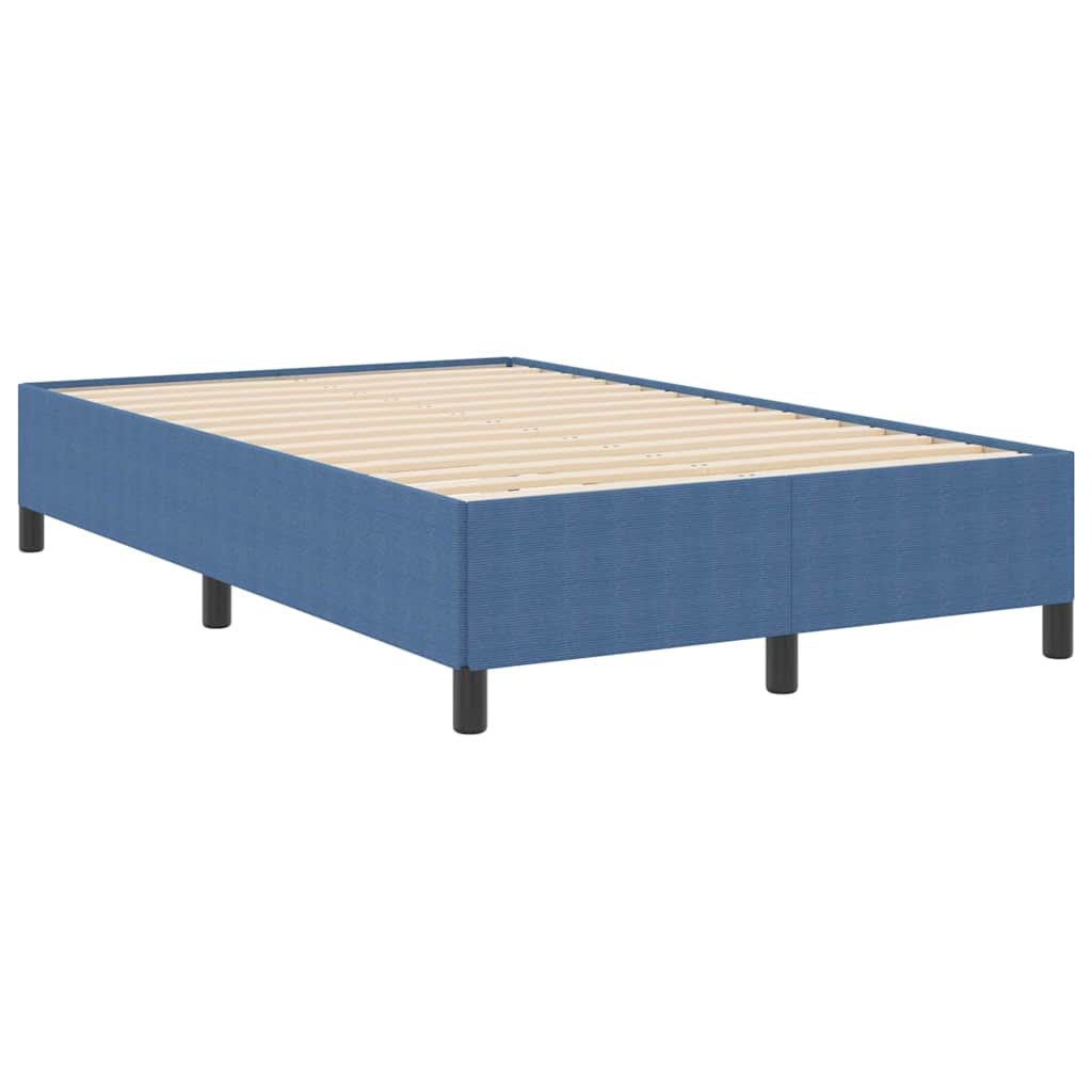 Cadre de lit Bleu 120 x 200 cm Tissu en velours côtelé