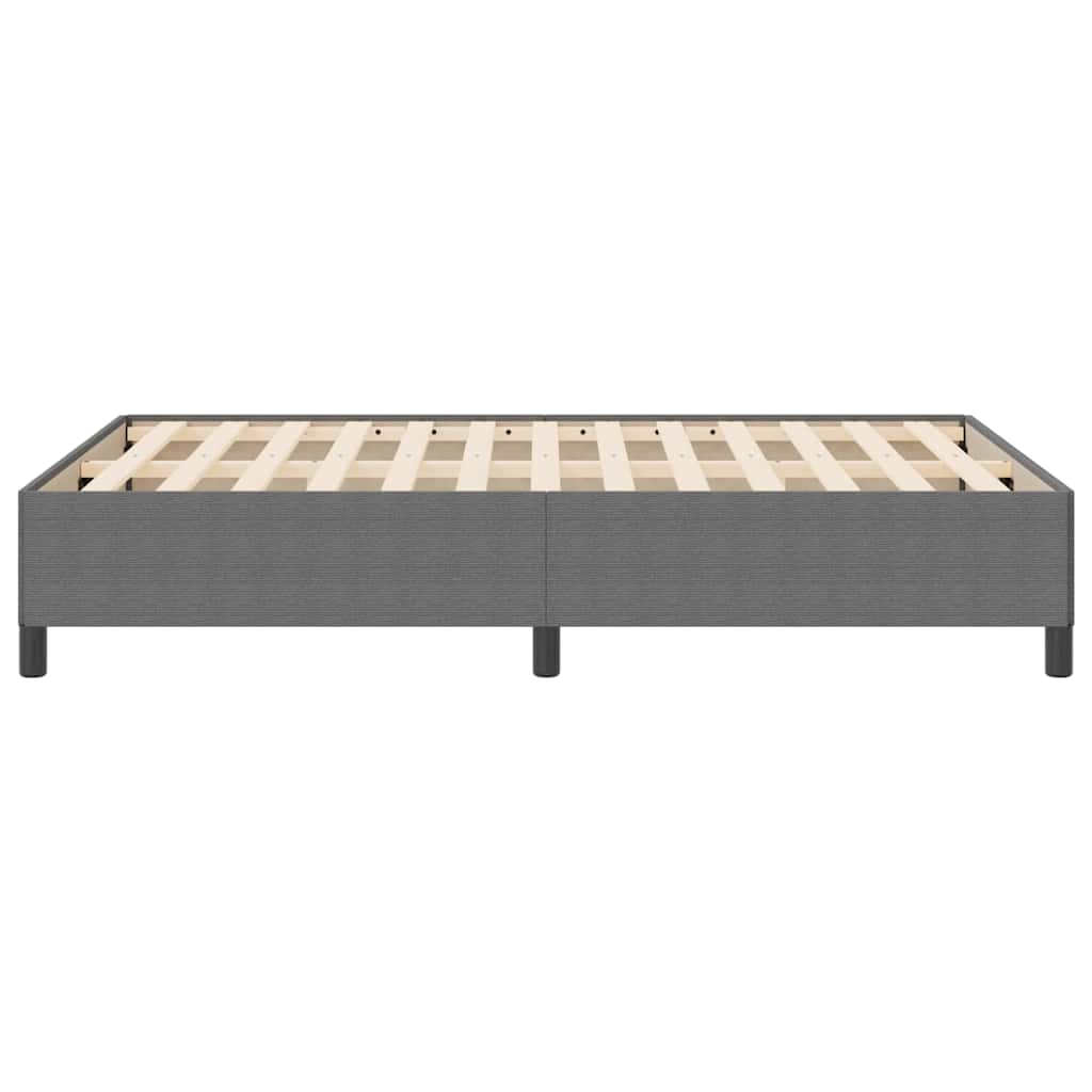 Lit à ressorts Gris clair 140 x 200 cm Tissu en velours côtelé - XIOS