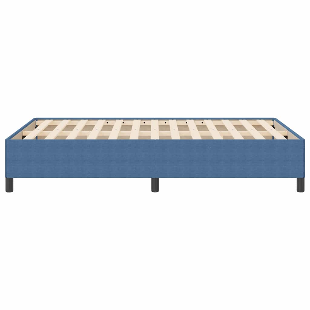 Lit à ressorts Bleu 140 x 200 cm Tissu en velours côtelé - XIOS