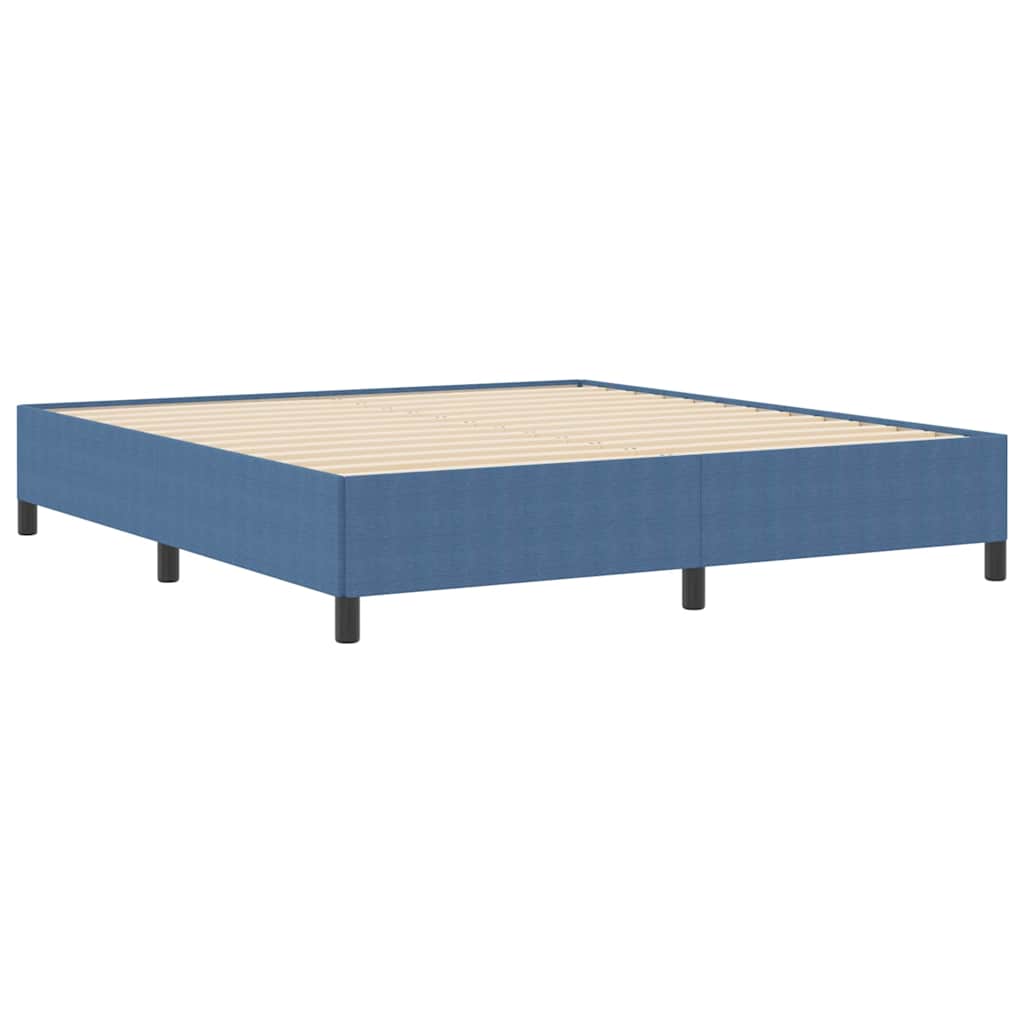Cadre de lit Bleu 180 x 200 cm Tissu en velours côtelé - XIOS