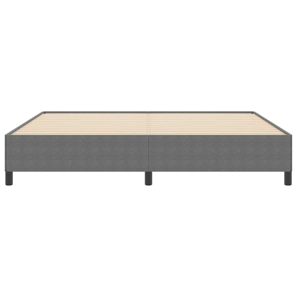 Lit à ressorts Gris clair 200 x 200 cm Tissu en velours côtelé - XIOS