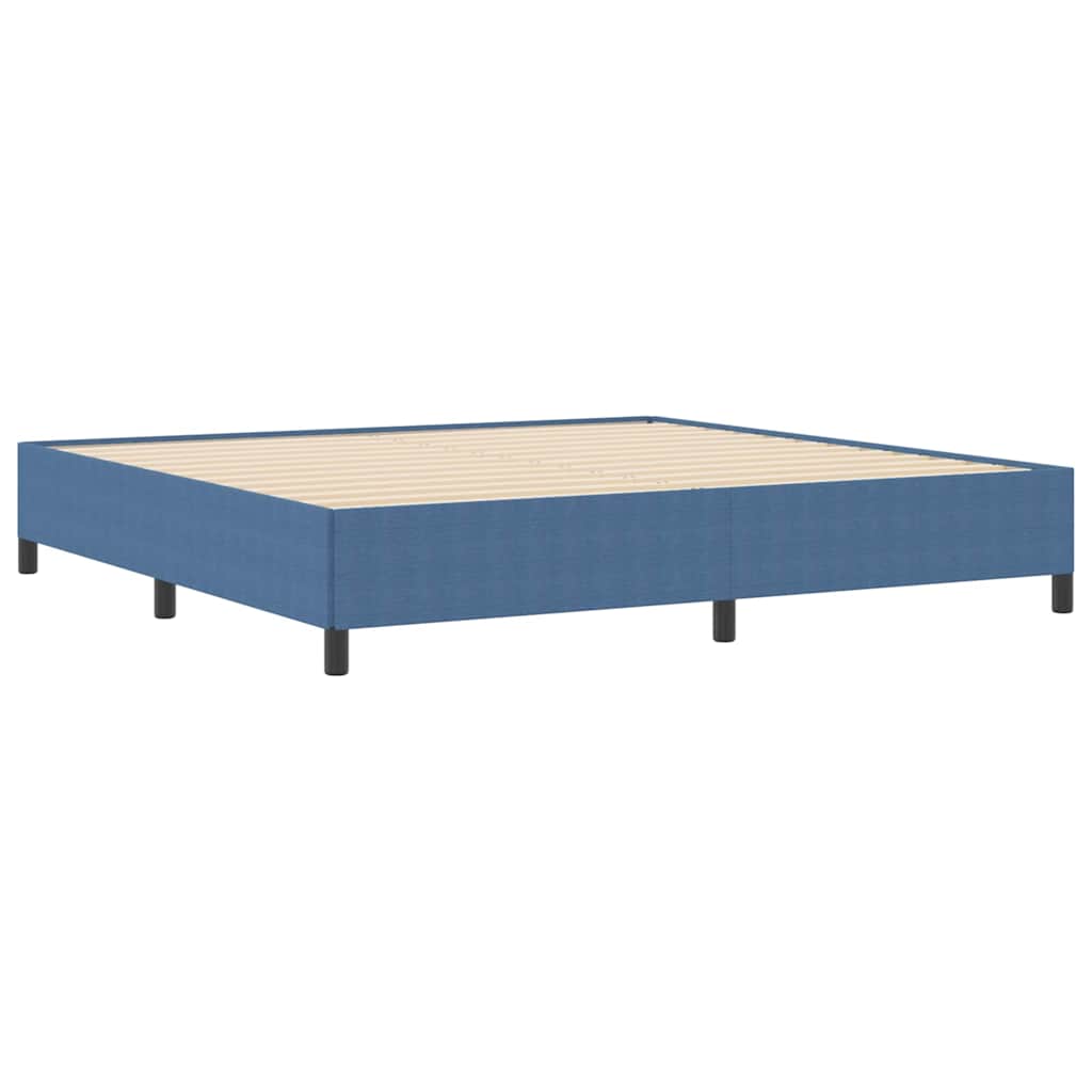 Cadre de lit Bleu 200 x 200 cm Tissu en velours côtelé - XIOS
