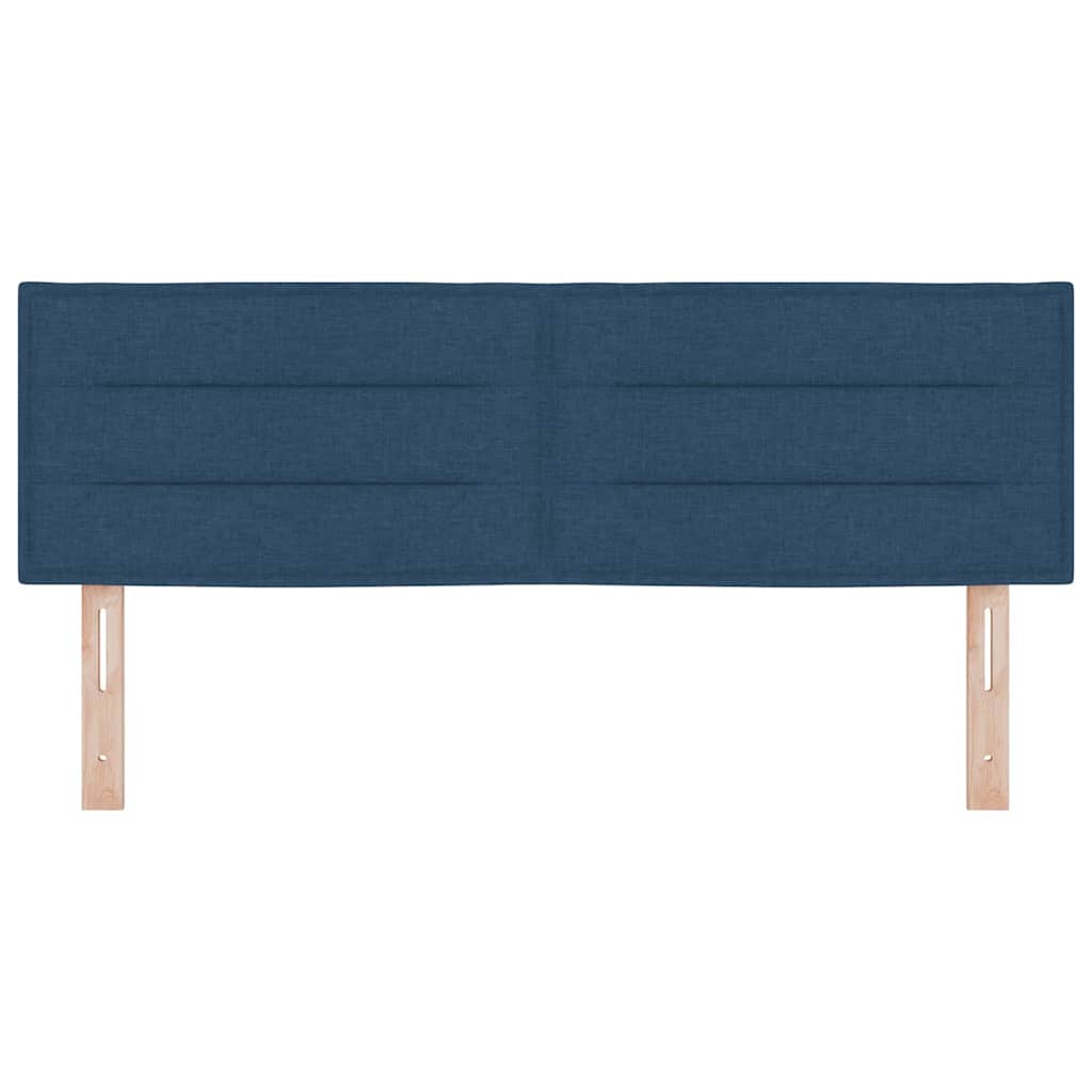 Tête de lit avec tête de lit Bleu 160 cm Cuir synthétique