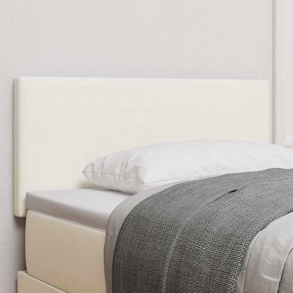 Tête de lit avec tête de lit Crème 80 cm Tissu côtelé - XIOS