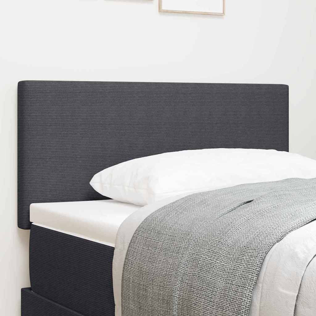 Tête de lit avec tête de lit Gris foncé 90 cm Tissu côtelé - XIOS