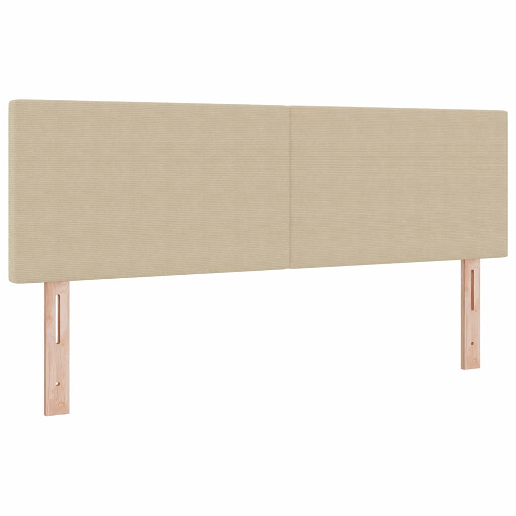 Tête de lit Gris Vert Clair 160 cm Tissu en velours côtelé - XIOS