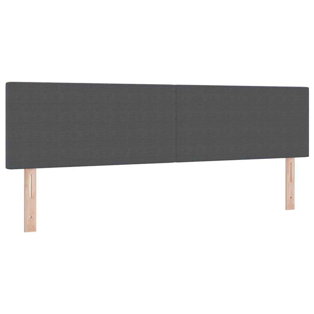 Tête de lit avec tête de lit Gris foncé 180 cm Cuir synthétique - XIOS