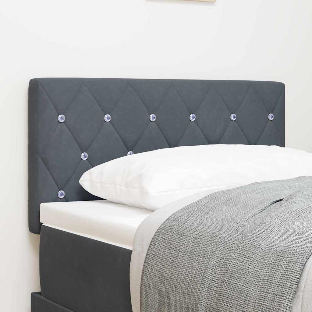Tête de Lit en Velours Argyle Gris foncé 80 cm Velours - XIOS