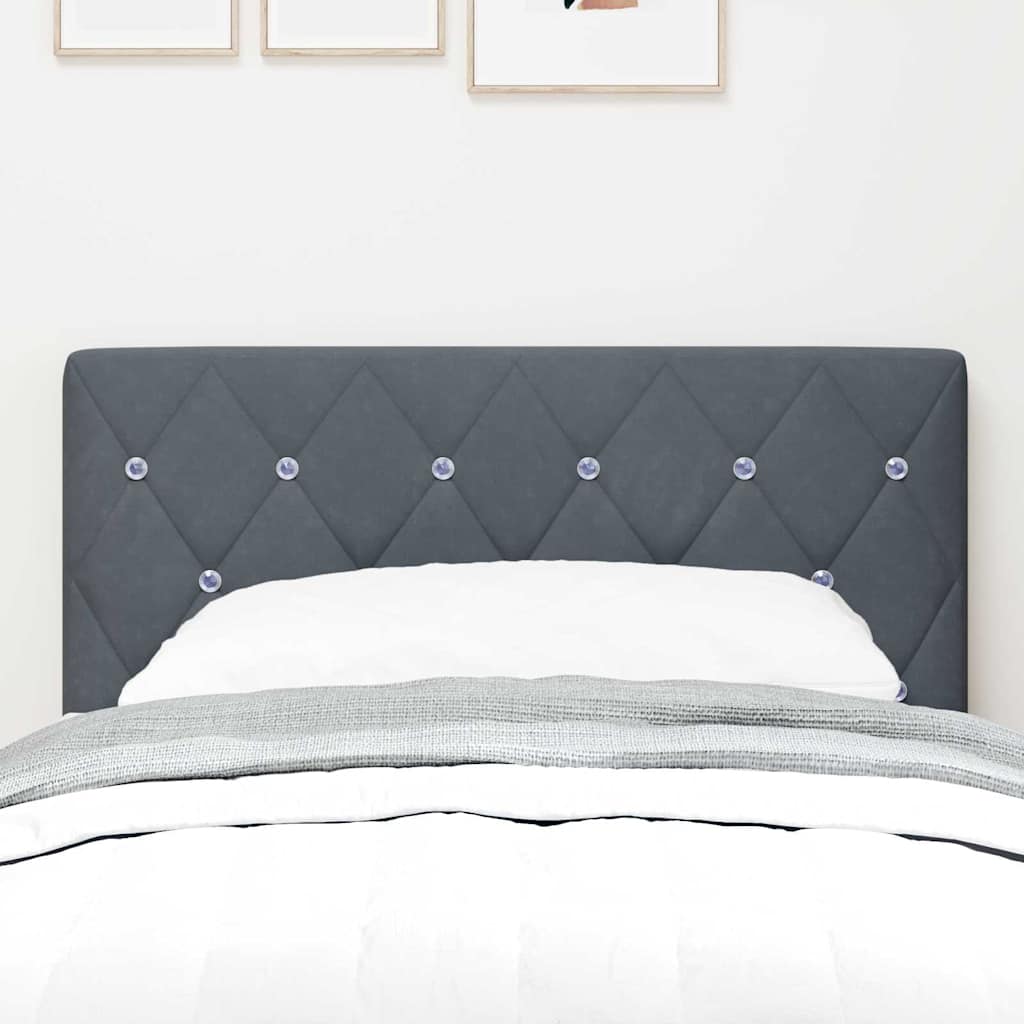 Tête de Lit en Velours Argyle Gris foncé 80 cm Velours - XIOS