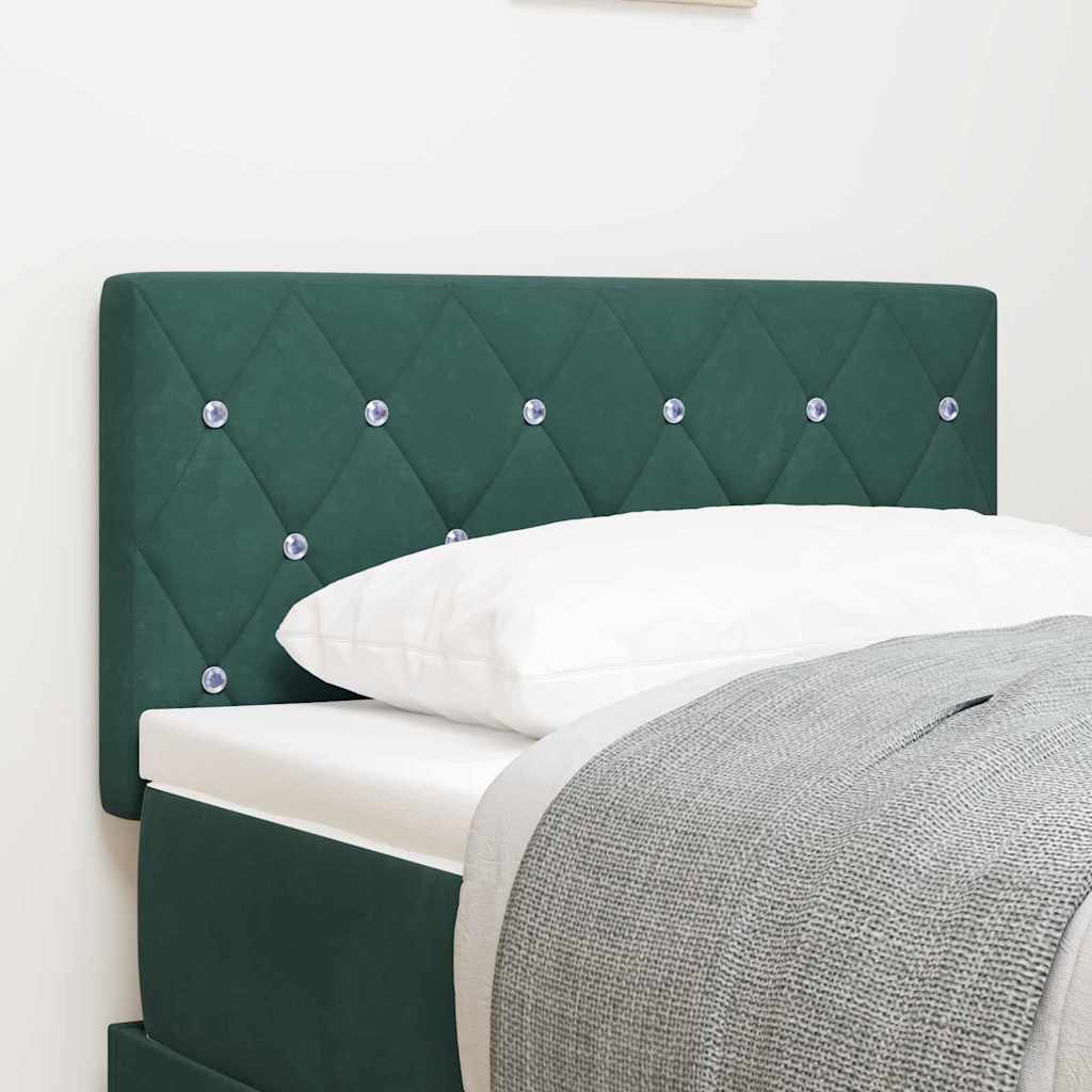Tête de Lit en Velours Argyle Vert foncé 80 cm Velours - XIOS