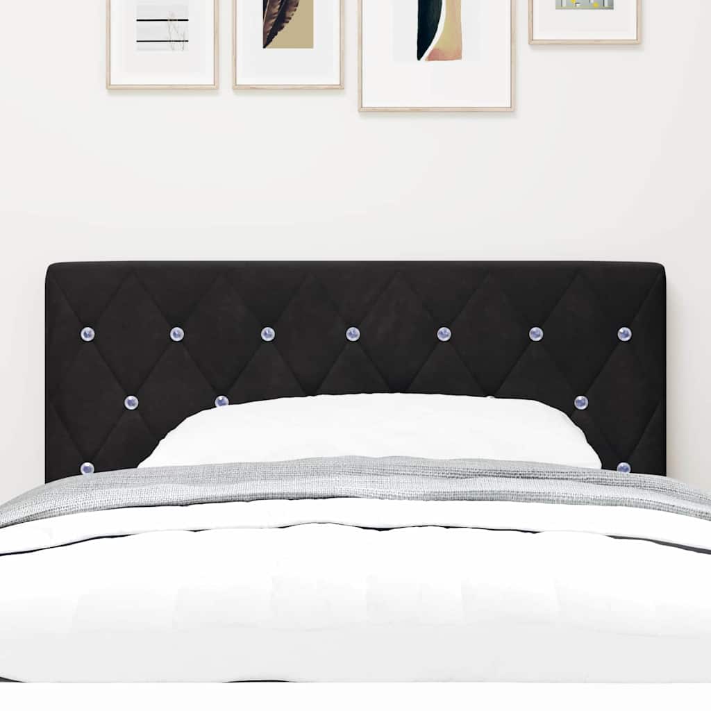 Tête de Lit en Velours Argyle Noir 90 cm Velours - XIOS