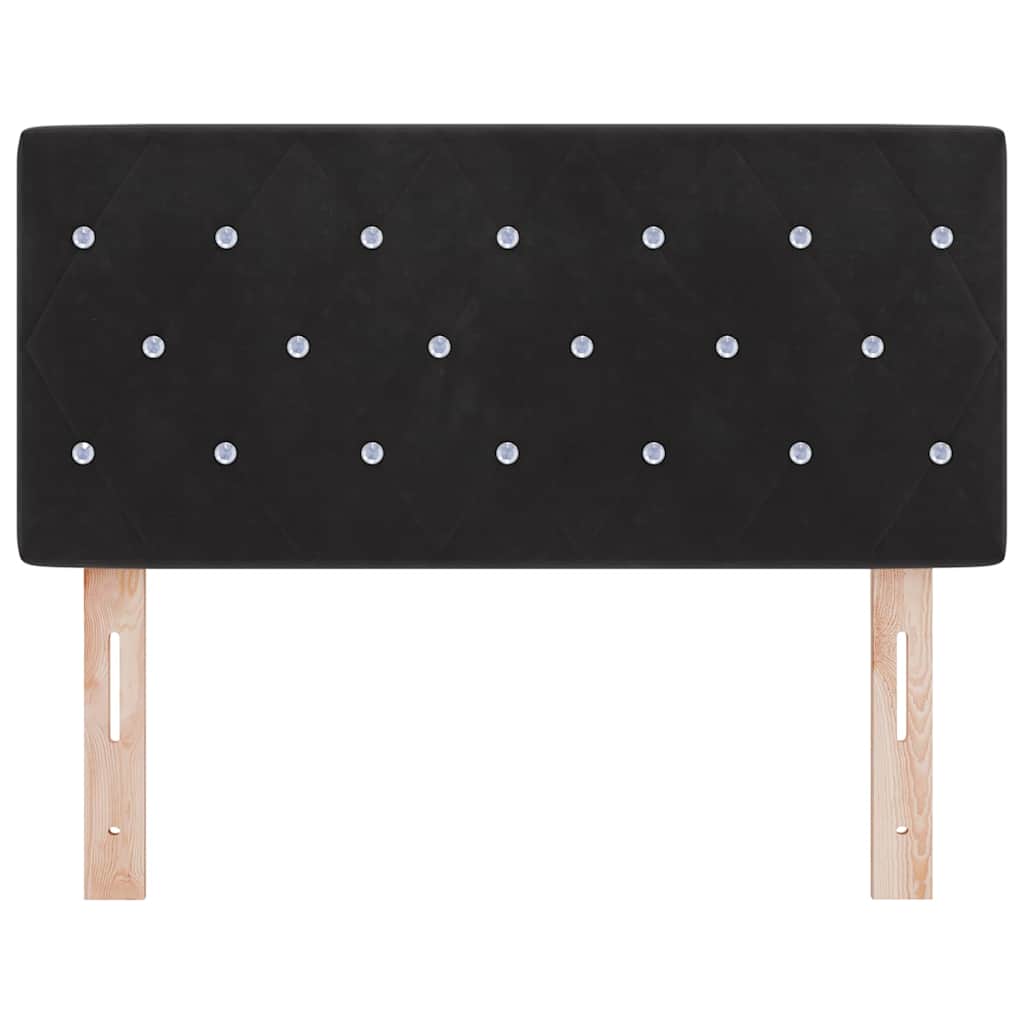 Tête de Lit en Velours Argyle Noir 90 cm Velours - XIOS