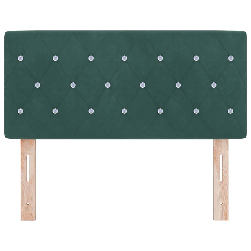 Tête de Lit en Velours Argyle Vert foncé 90 cm Velours - XIOS