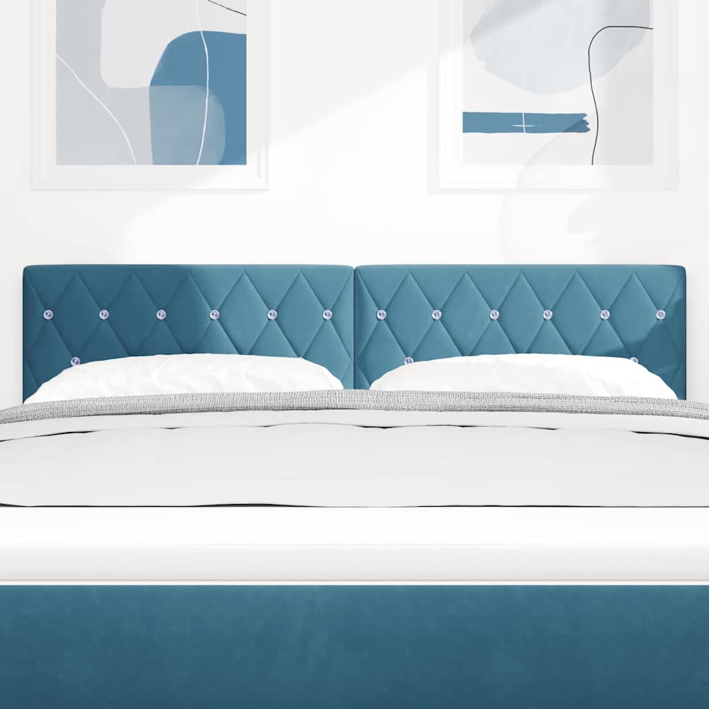 Tête de Lit en Velours Argyle Bleu foncé 140 cm Velours - XIOS