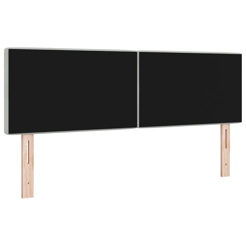Tête de Lit en Velours Argyle Gris clair 160 cm Velours - XIOS