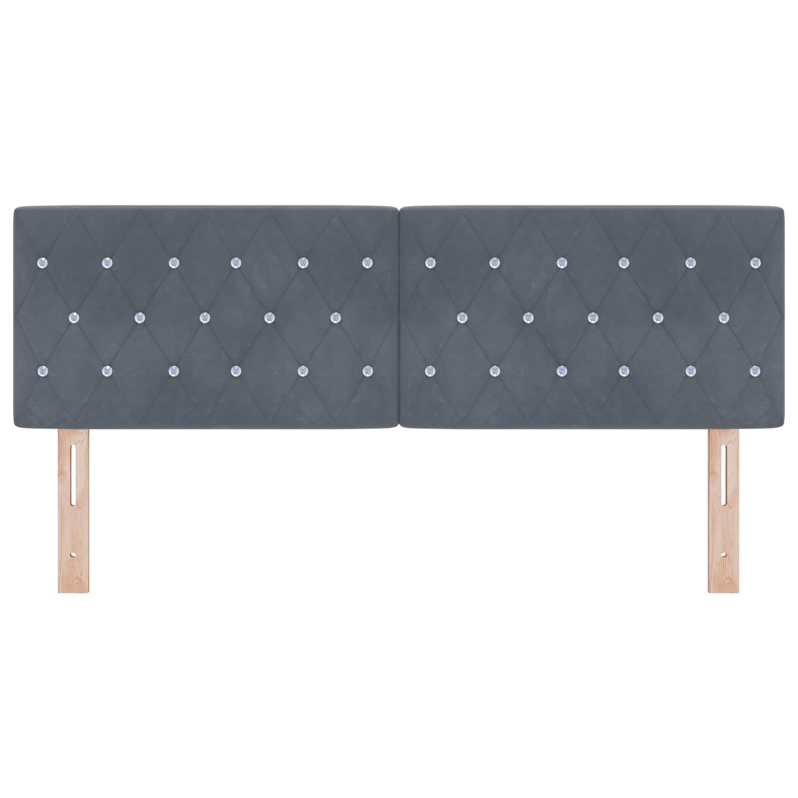 Tête de lit avec tête de lit Gris foncé 160 cm Cuir synthétique - XIOS