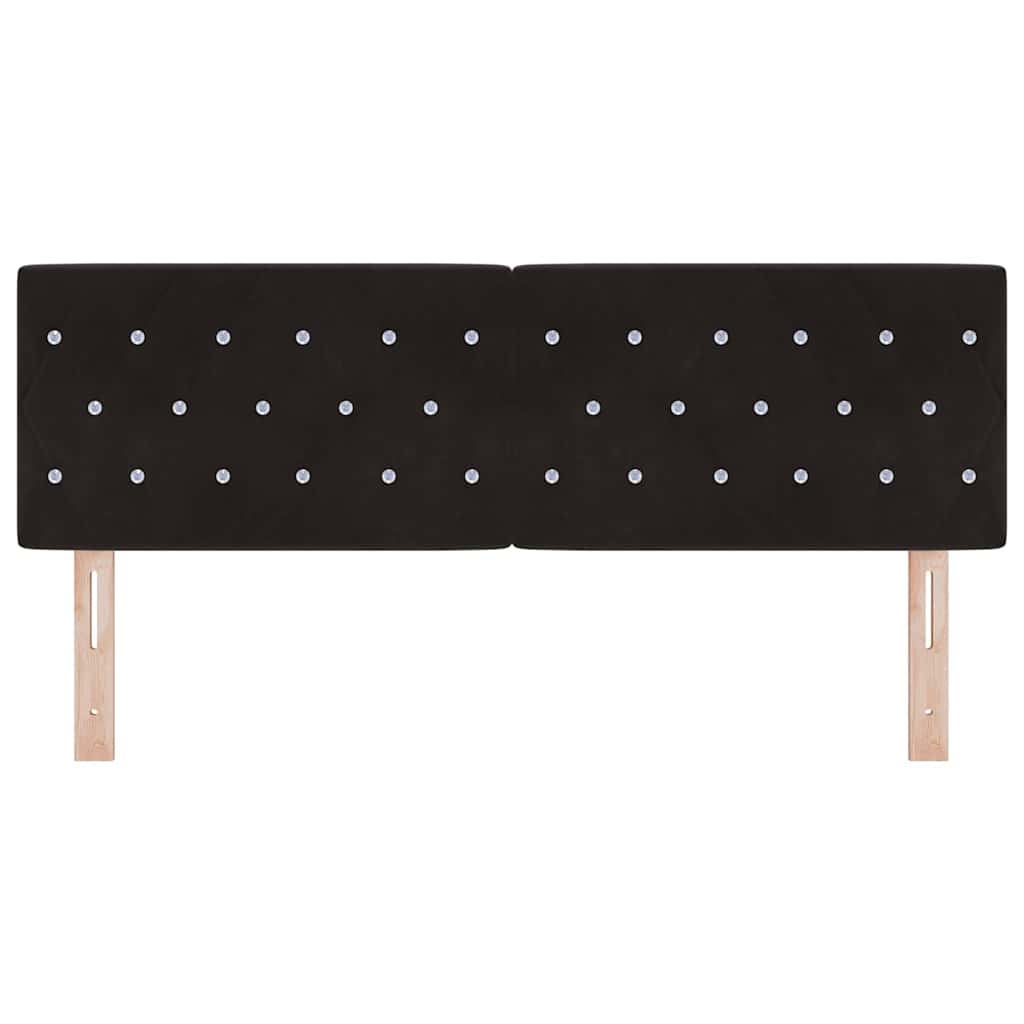 Tête de Lit en Velours Argyle Noir 160 cm Velours - XIOS