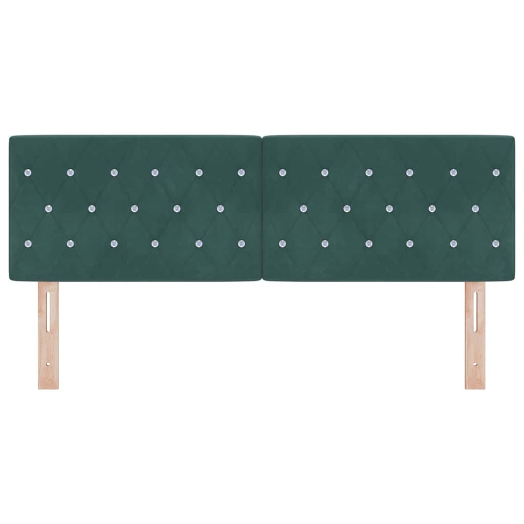 Tête de Lit en Velours Argyle Vert foncé 160 cm Velours - XIOS
