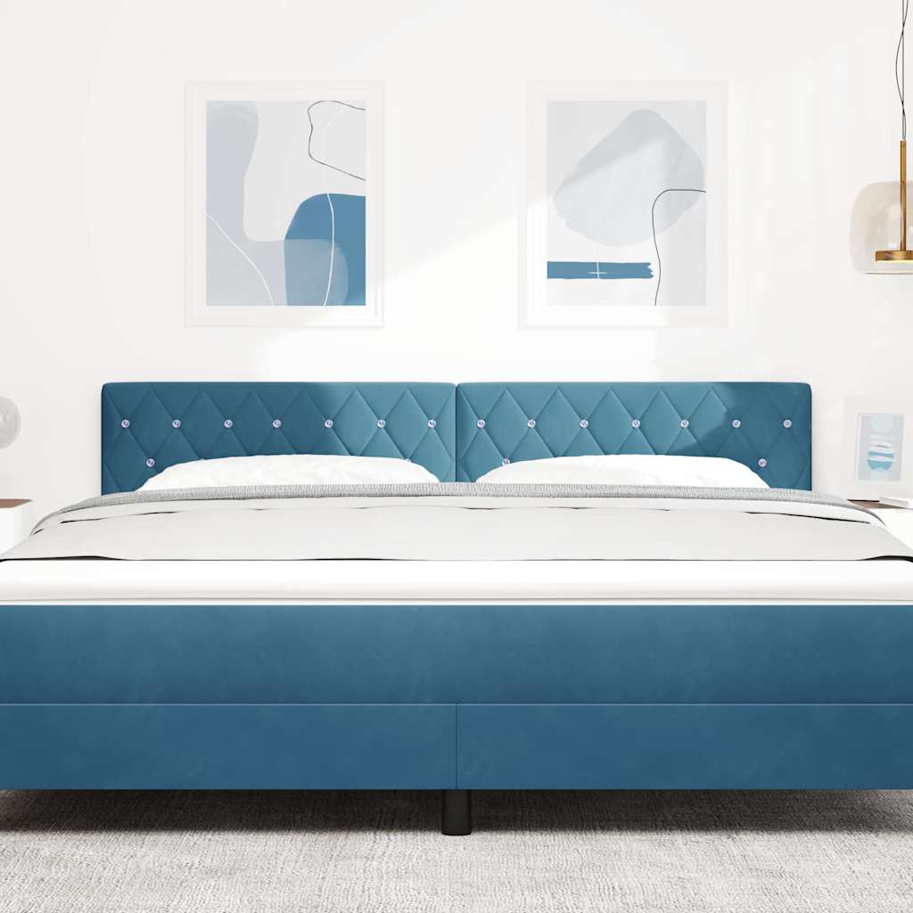 Tête de Lit en Velours Argyle Bleu foncé 180 cm Velours - XIOS