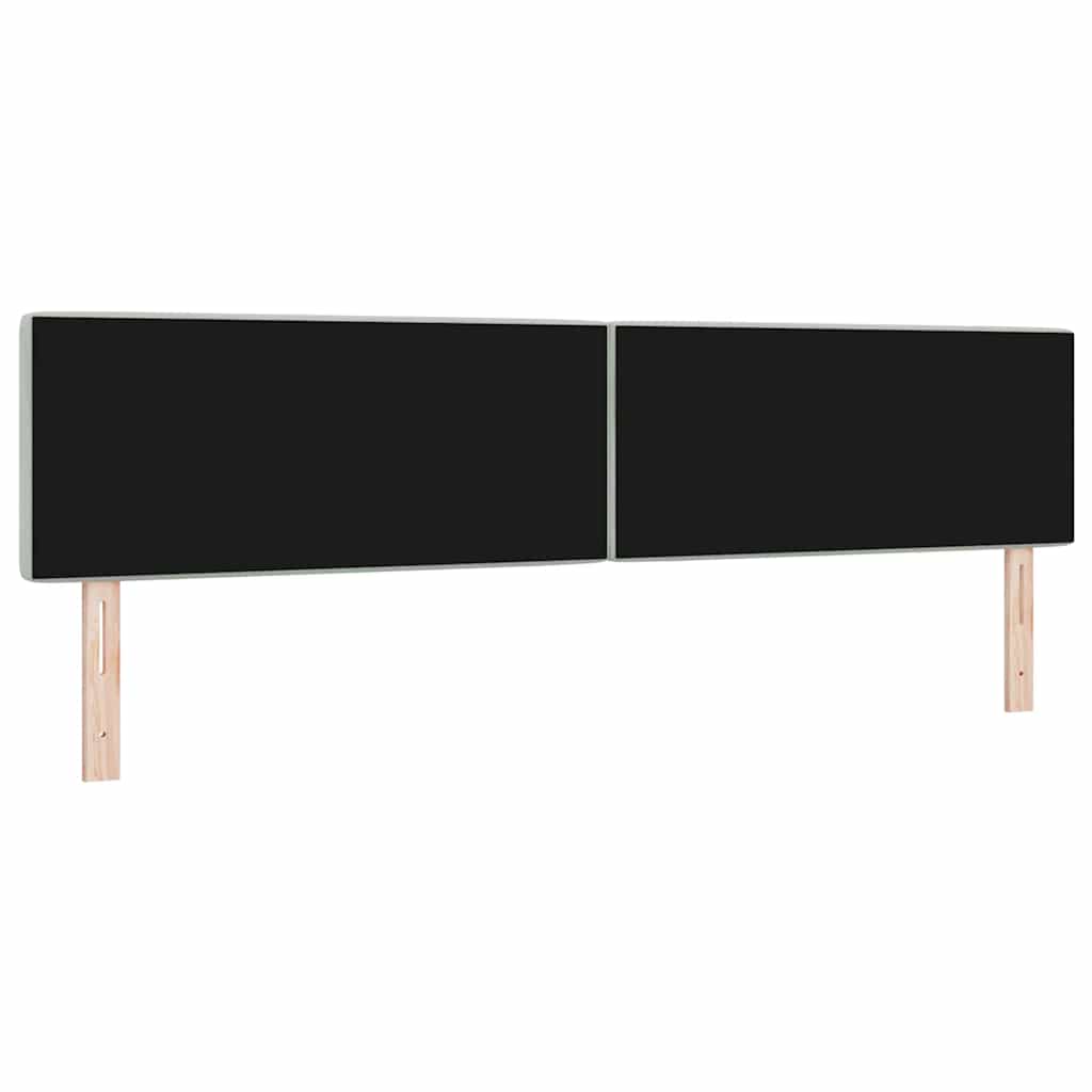 Tête de Lit en Velours Argyle Gris clair 200 cm Velours - XIOS