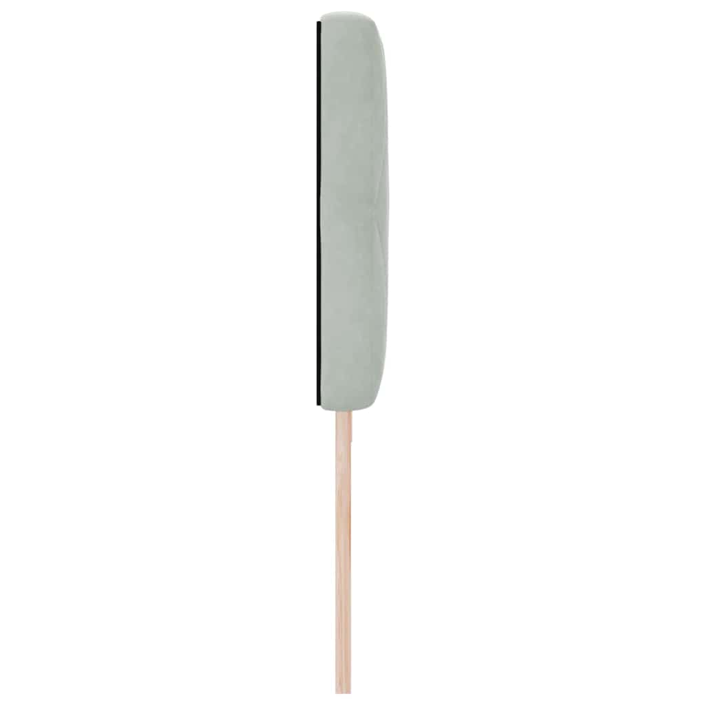Tête de Lit en Velours Argyle Gris clair 200 cm Velours - XIOS