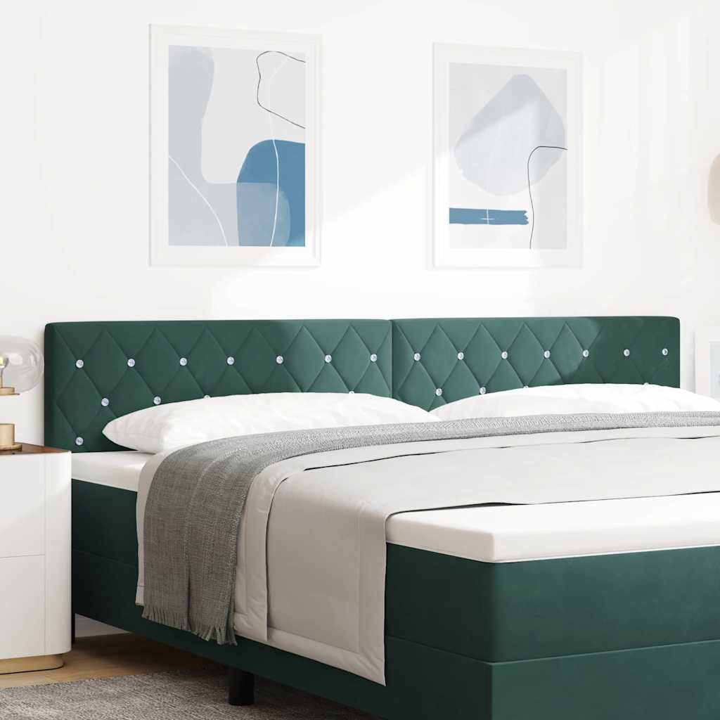 Tête de Lit en Velours Argyle Vert foncé 200 cm Velours - XIOS