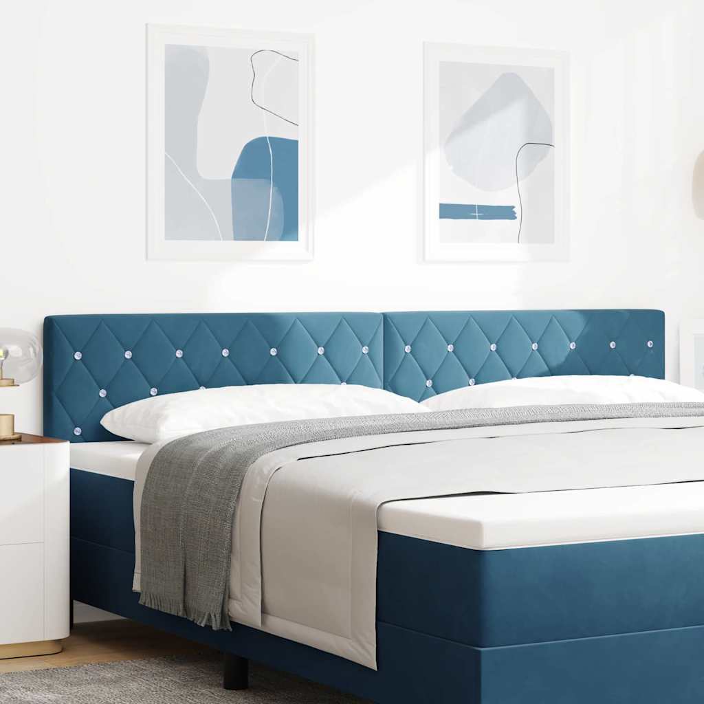 Tête de Lit en Velours Argyle Bleu foncé 200 cm Velours - XIOS