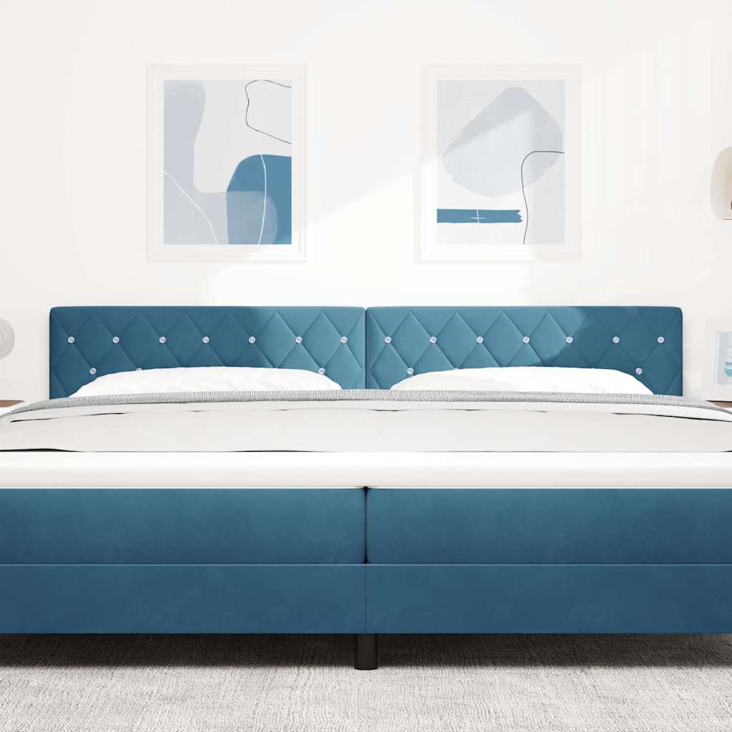 Tête de Lit en Velours Argyle Bleu foncé 200 cm Velours - XIOS