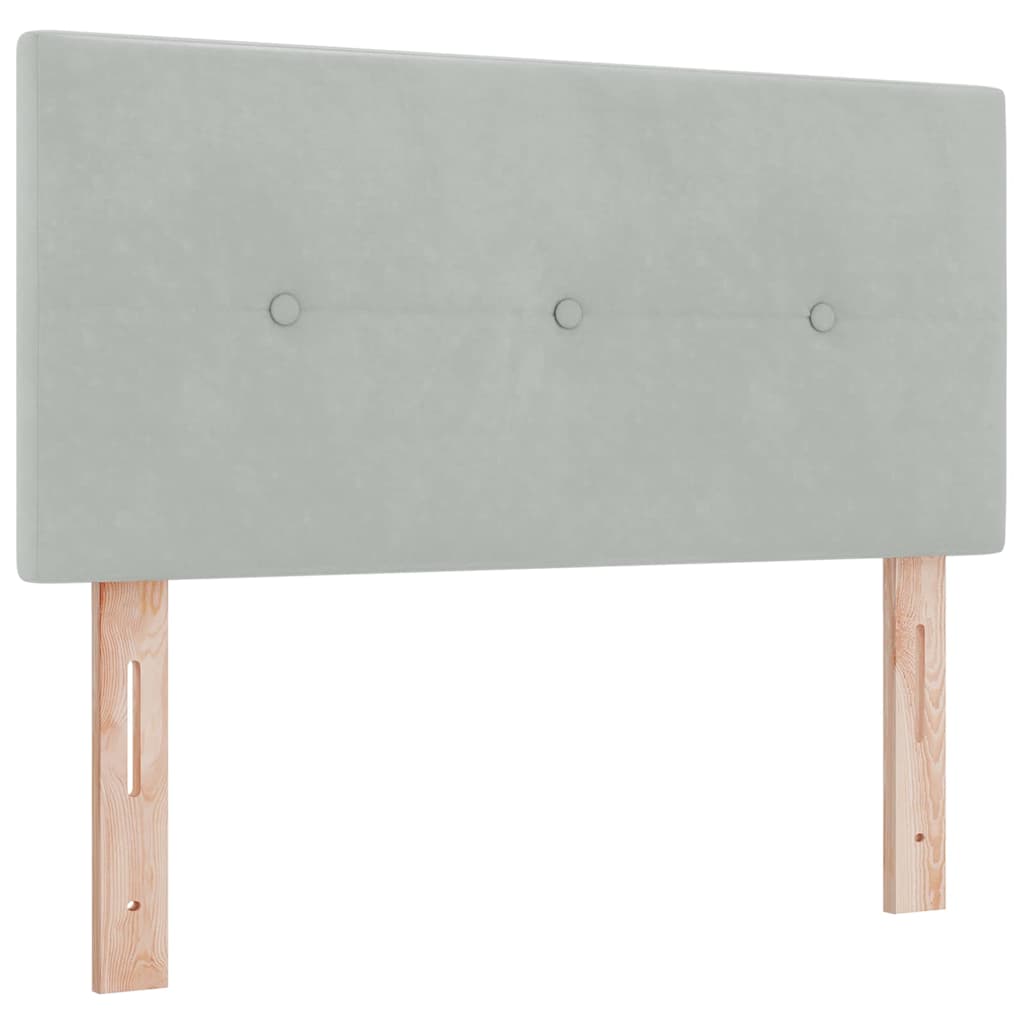 Tête de lit Montage mural Gris clair 80 cm Velours - XIOS