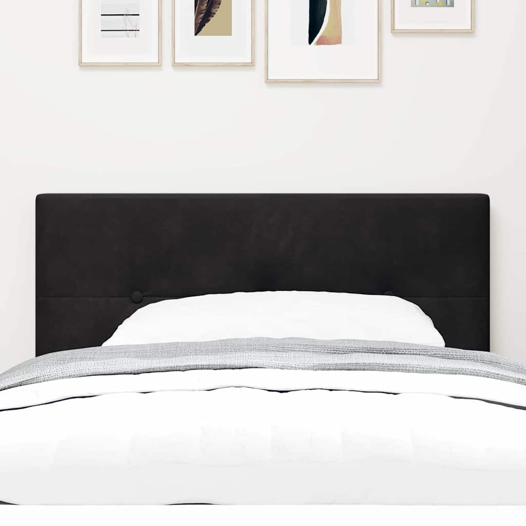 Tête de lit Montage mural avec tête de lit Noir 80 cm Velours - XIOS