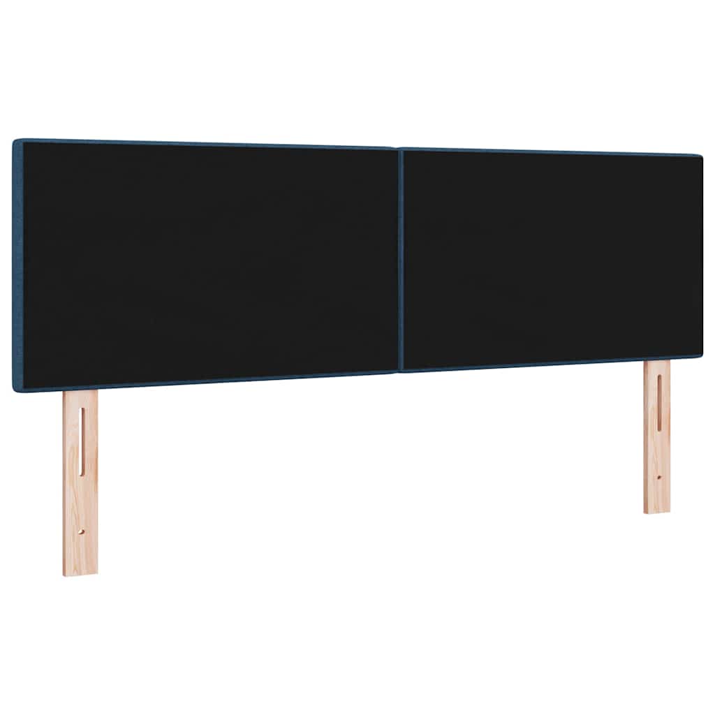 Tête de lit avec tête de lit Bleu 160 cm Cuir synthétique