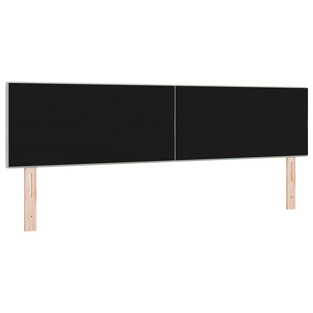 Tête de lit avec tête de lit Gris clair 180 cm Cuir synthétique - XIOS