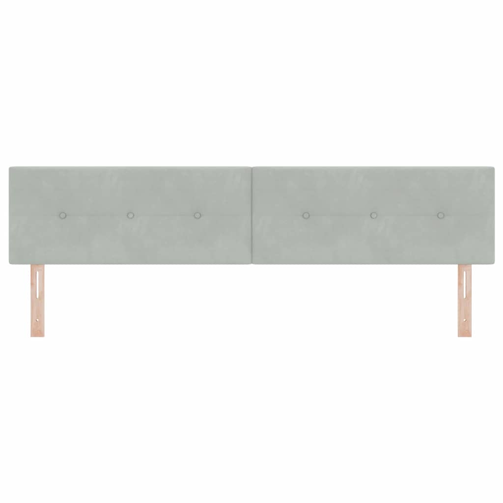 Tête de lit Montage mural Gris clair 200 cm Velours - XIOS