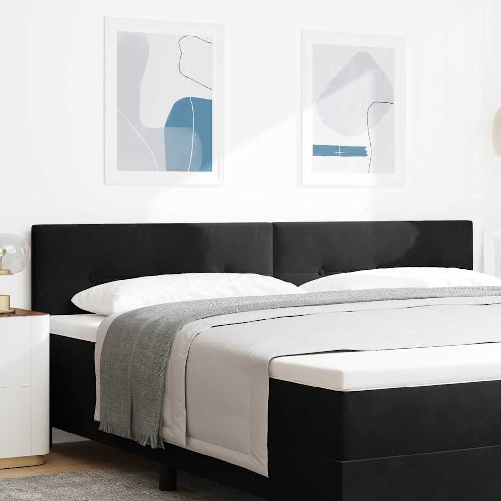 Tête de lit Montage mural avec tête de lit Noir 200 cm Velours - XIOS