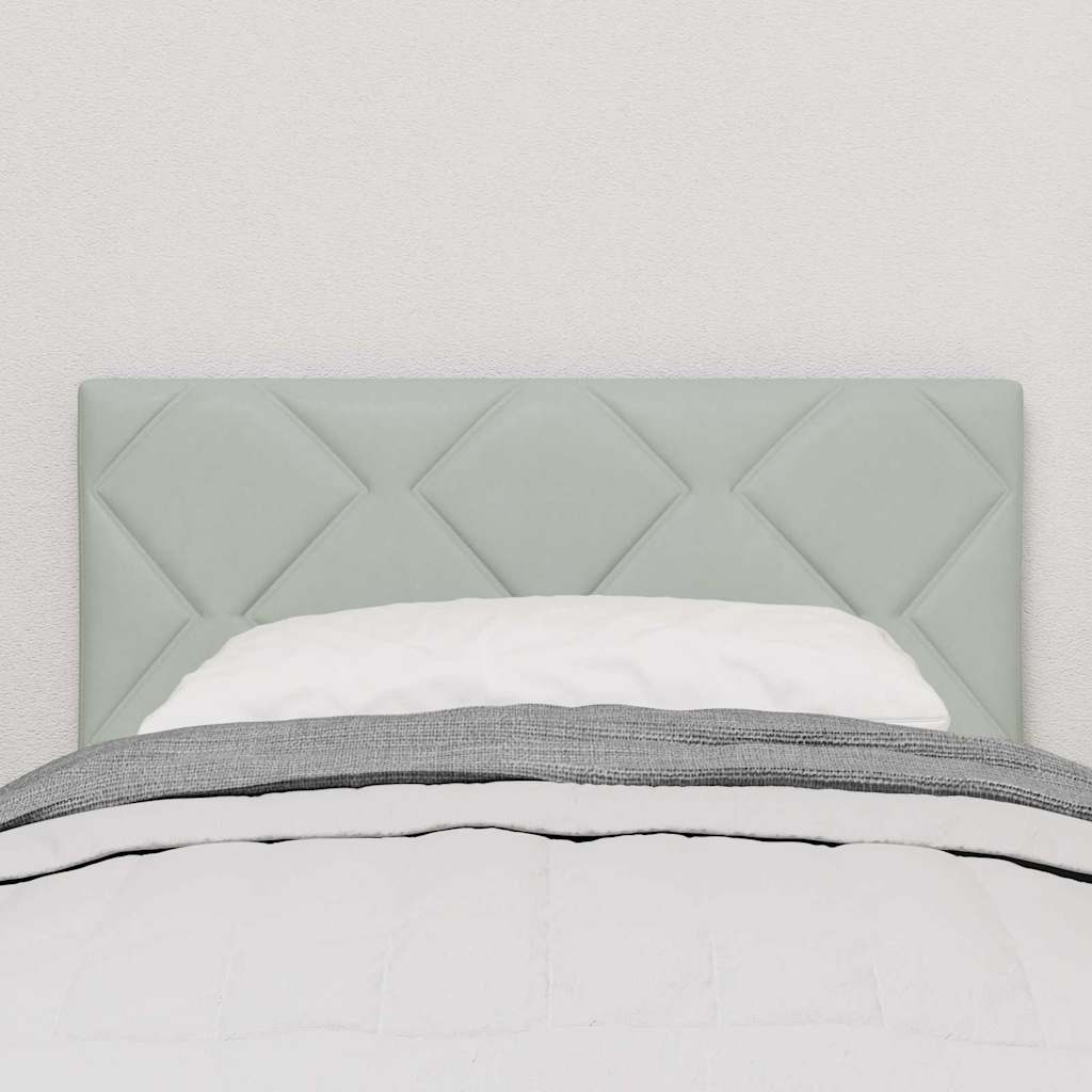Tête de lit Montage mural Géométrique Gris clair 80 cm Velours - XIOS
