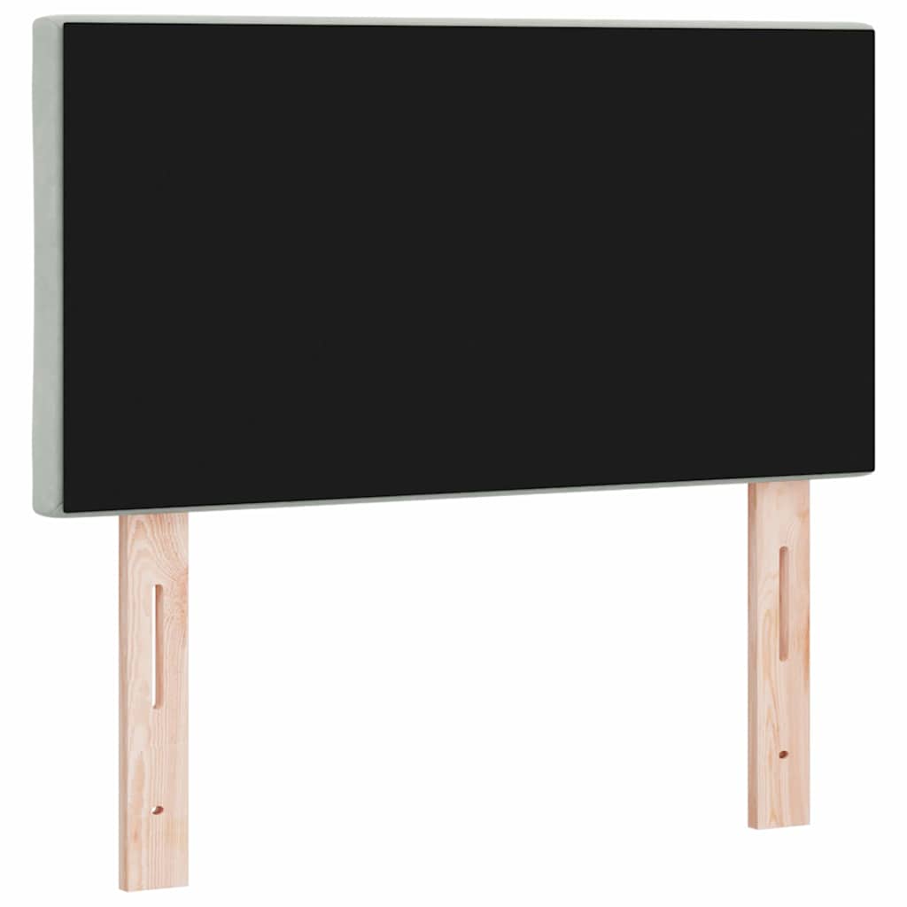 Tête de lit Montage mural Géométrique Gris clair 80 cm Velours - XIOS