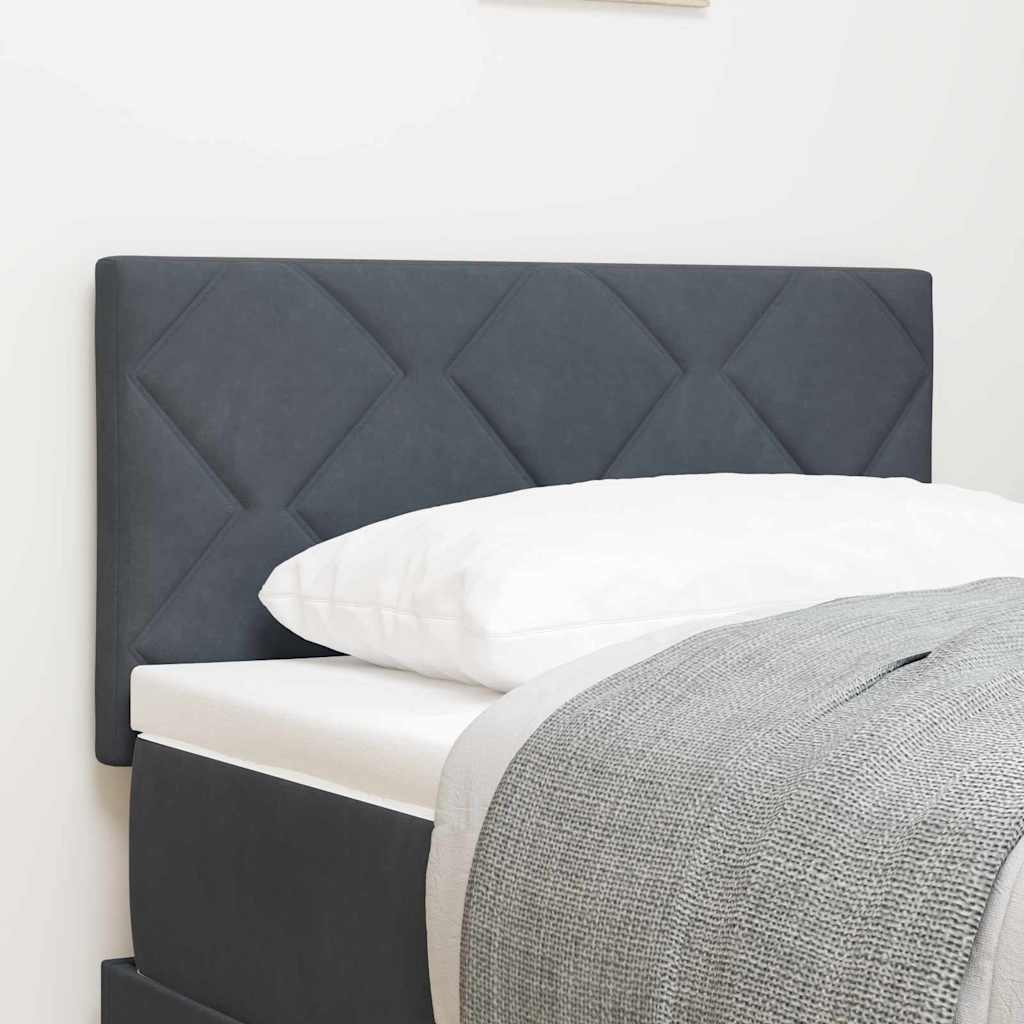 Tête de lit Montage mural Géométrique Gris foncé 80 cm Velours - XIOS